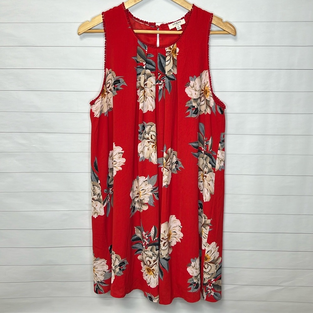Umgee - Red Floral Dress - Medium